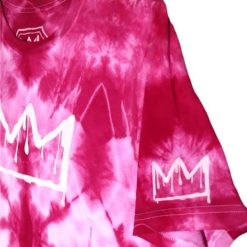 Grace X Pink Shibori Crown Logo T-Shirt