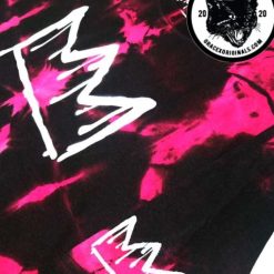 Grace X Black & Pink Shibori Crown Logo T-Shirt