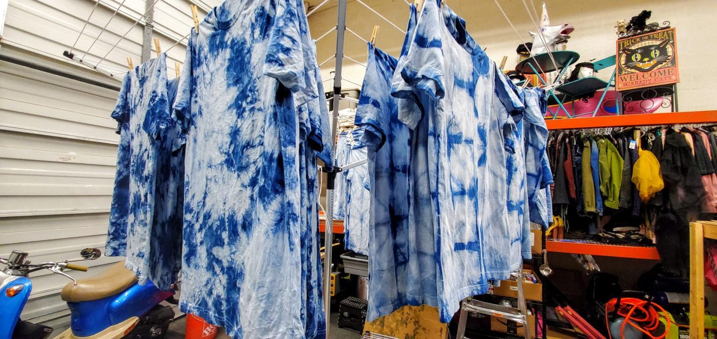 Grace X Originals Studio - Shibori T-Shirts Drying