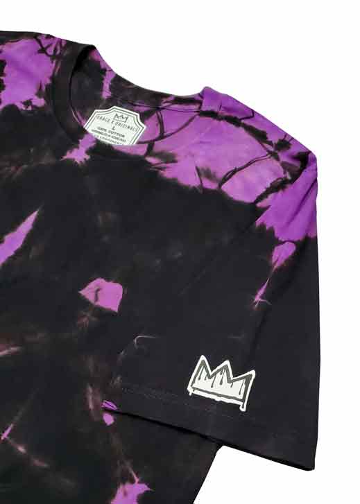 Grace X Originals Purple Shibori Tie Dye T-Shirt - Detail