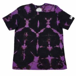 Maglietta Donna Remidoo Tie Dye Oversize – Viola E Nero, Girocollo, Maniche Corte, Taglia XXL – Casual E Morbida