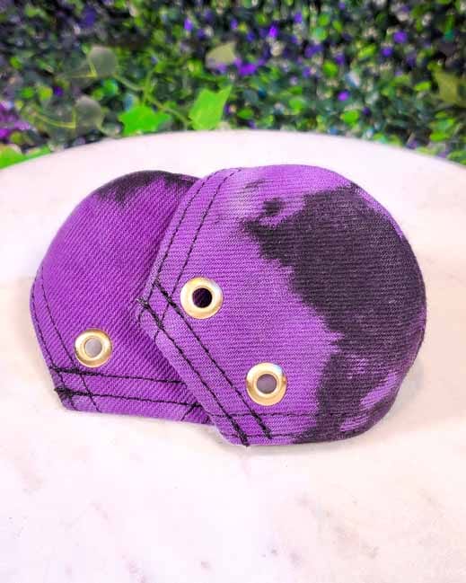 Purple Reign Toe Caps Purple Tie Dye Denim Top