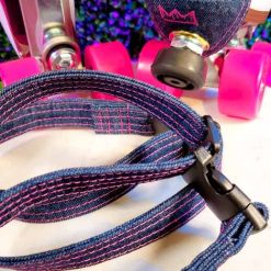 GXO Skate Gear Skate Leash Collection Pink Thread Light Blue Denim
