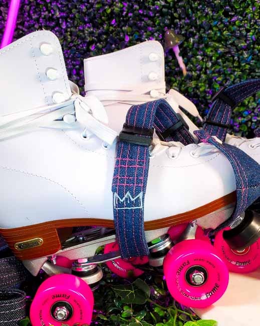GXO Skate Gear Skate Leash Collection Pink Thread Light Blue Denim