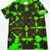 Grace X Originals Green and Black Shibori Tie Dye T Shirt Font with Logo GXO S