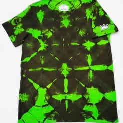 Grace X Originals Green and Black Shibori Tie Dye T Shirt Font with Logo GXO S