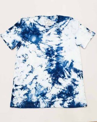 Grace X Originals Indigo White Shibori Tie Dye T Shirt Front GXO S