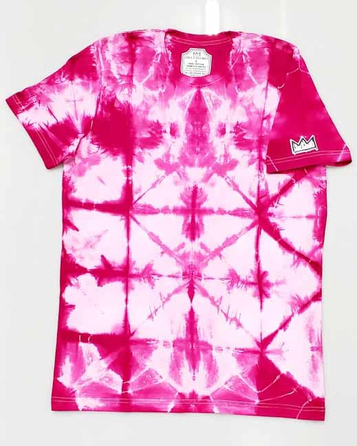 Grace X Originals Pink and White Shibori Tie Dye T Shirt Front GXO S